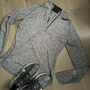 Nike Gray Quarter-Zip Pullover